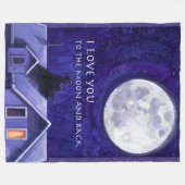 Moon Watch Fleece Deken (Voorkant (Horizontaal))