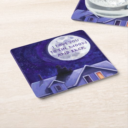 Moon Watch Kartonnen Onderzetters (Schuin)