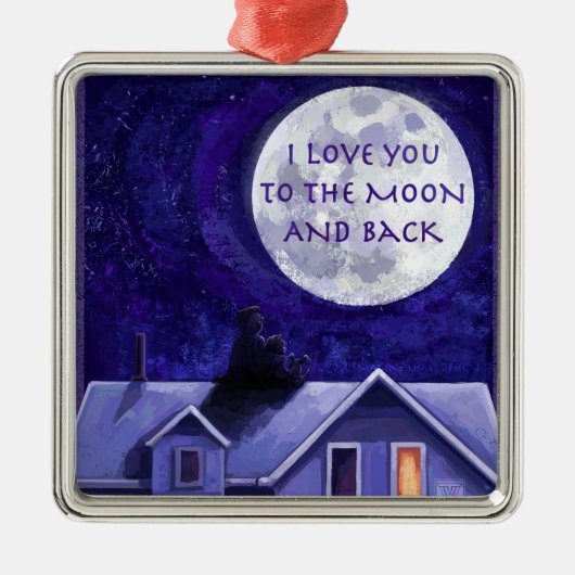 Moon Watch Metalen Ornament (Voorkant)
