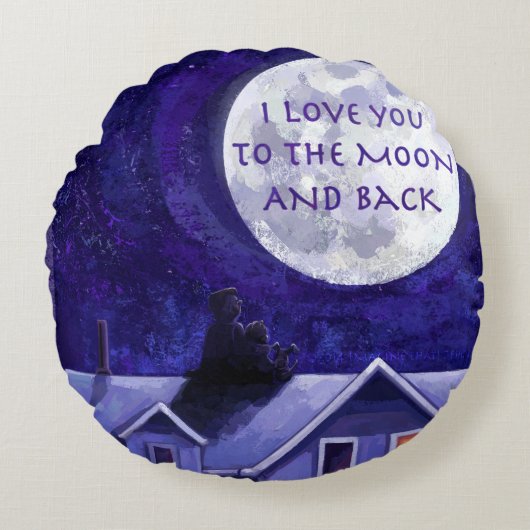 Moon Watch Rond Kussen (Voorkant)