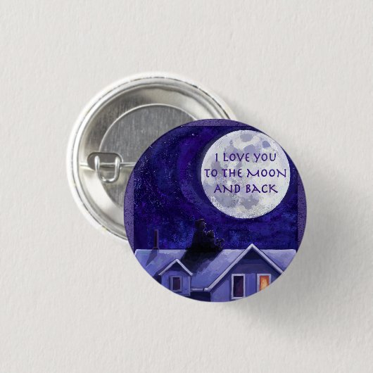 Moon Watch Ronde Button 3,2 Cm (Voorkant /achterkant)