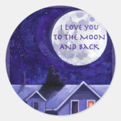 Moon Watch Ronde Sticker (Voorkant)