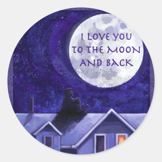 Moon Watch Ronde Sticker (Voorkant)