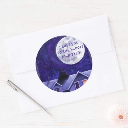 Moon Watch Ronde Sticker (Envelop)