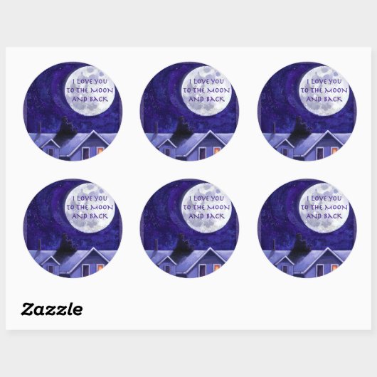 Moon Watch Ronde Sticker (Vel)