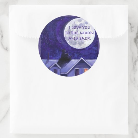 Moon Watch Ronde Sticker (Tas)