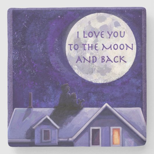 Moon Watch Stenen Onderzetter (Voorkant)