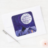Moon Watch Vierkante Sticker (Envelop)