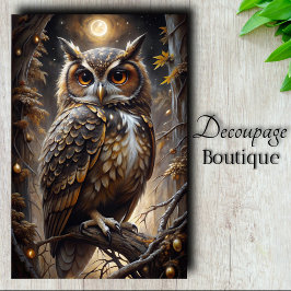Moon Watcher Decoupage Tissuepapier
