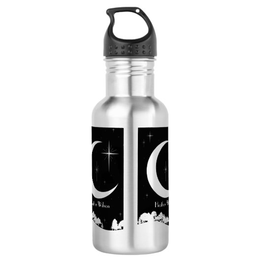 Moon Water Flacon met naam Waterfles (Achterkant)