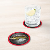 Moon Water & Walleye Pike Blue Ronde Kartonnen Onderzetter (Insitu)