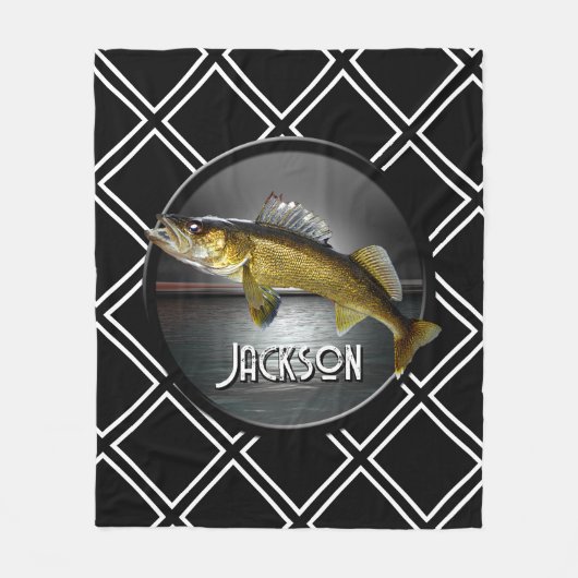 Moon Water & Walleye Pike Fleece Blanket (Voorkant)