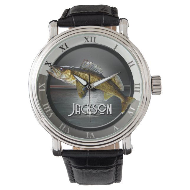 Moon Water & Walleye Pike Horloge (Voorkant)
