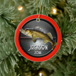 Moon Water & Walleye Pike Keramisch Ornament