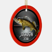 Moon Water & Walleye Pike Keramisch Ornament (Rechts)