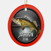 Moon Water & Walleye Pike Keramisch Ornament (Links)