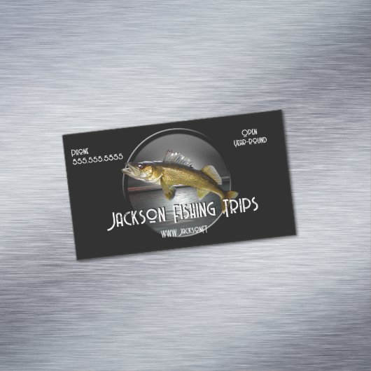 Moon Water & Walleye Pike Magnetisch Visitekaartje (Voorbeeld)