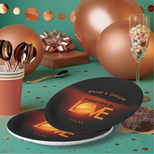 Moon Wedding van volledige oogst Papieren Bordje (Multi)