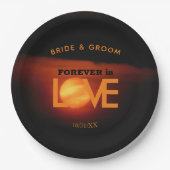 Moon Wedding van volledige oogst Papieren Bordje (Voorkant)