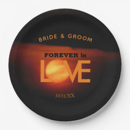 Moon Wedding van volledige oogst Papieren Bordje