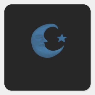 Moon Whimsigoth Vierkante Sticker