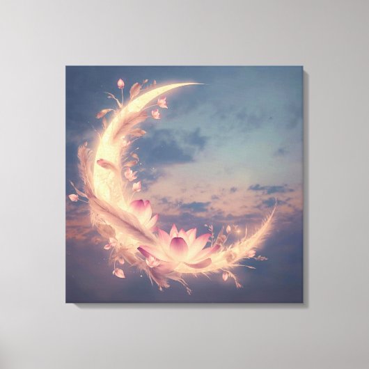 Moon Whisper Mandala Boho Wall Art Canvas Afdruk (Voorkant)