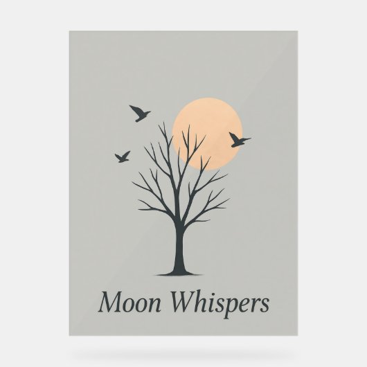 Moon Whispers – Serene Night Birds Poster  (Voorkant)