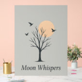 Moon Whispers – Serene Night Birds Poster  (Huwelijk)