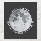 Moon Wine gepersonaliseerd Wijn Etiket (Enkel label)