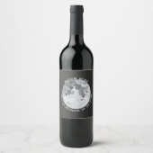 Moon Wine gepersonaliseerd Wijn Etiket (Voorkant)