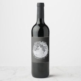 Moon Wine gepersonaliseerd Wijn Etiket
