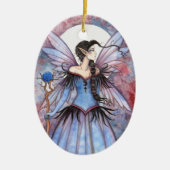 Moon Winter Fairy Fantasy Art Keramisch Ornament (Voorkant)