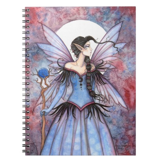 Moon Winter Fantasy Fairy Art Notitieboek (Voorkant)