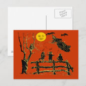  Moon Witch en Singing Cats Briefkaart (Voorkant / Achterkant)