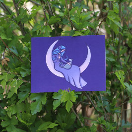 Moon Witch MoonChild Pagan Wicca Art Briefkaart