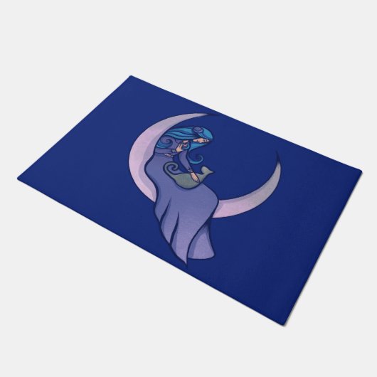 Moon Witch MoonChild Pagan Wicca Art Deurmat (Schuin)
