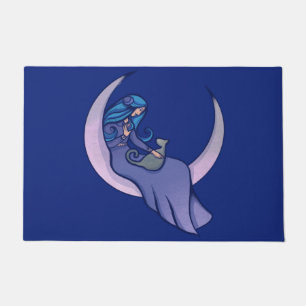 Moon Witch MoonChild Pagan Wicca Art Deurmat
