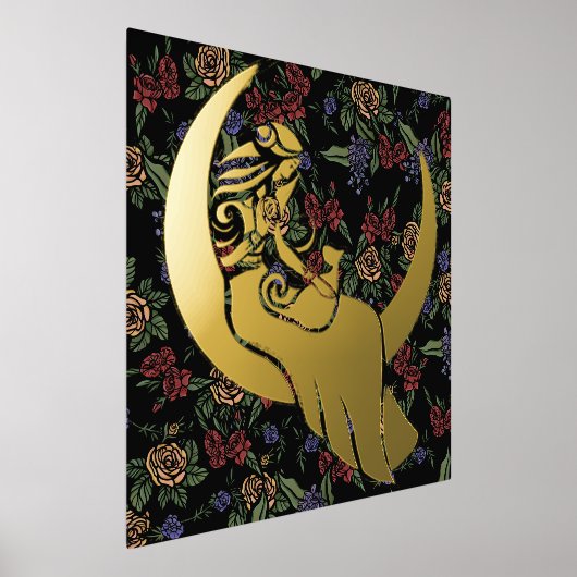 Moon Witch MoonChild Pagan Wicca Art Folie Afdrukken (Laagn)