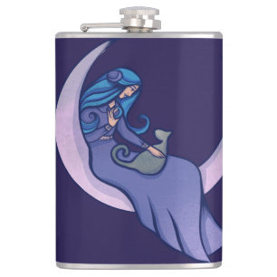 Moon Witch MoonChild Pagan Wicca Art Heupfles