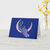 Moon Witch MoonChild Pagan Wicca Art Kaart (Gele Bloem)