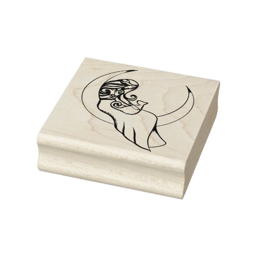 Moon Witch MoonChild Pagan Wicca Art Rubberstempel (Stempel)