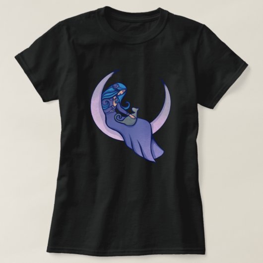 Moon Witch MoonChild Pagan Wicca Art T-shirt (Design voorkant)