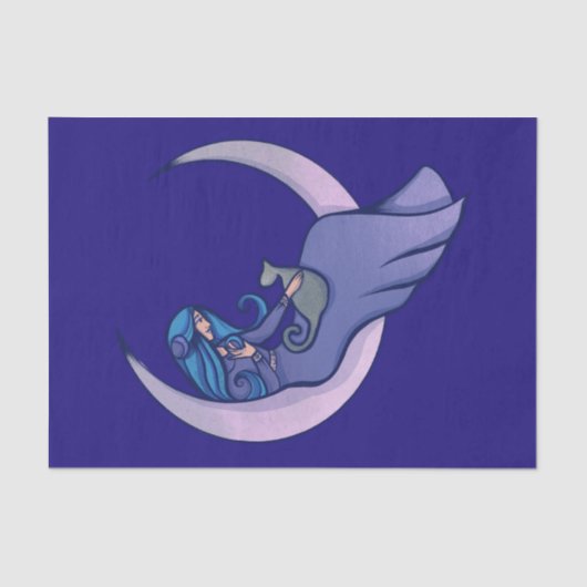 Moon Witch MoonChild Pagan Wicca Art Tissuepapier (Voorkant)