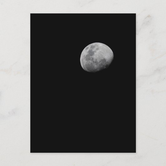 Moon with Black Sky | Zambia, South Luangwa Briefkaart (Voorkant)