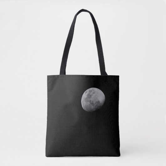 Moon with Black Sky | Zambia, South Luangwa Tote Bag (Voorkant)