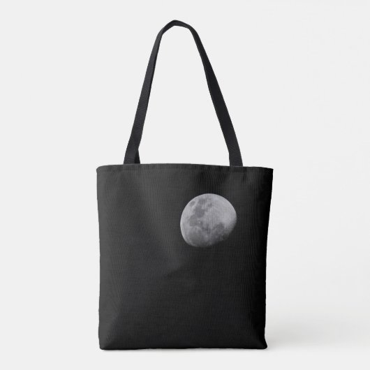 Moon with Black Sky | Zambia, South Luangwa Tote Bag (Achterkant)