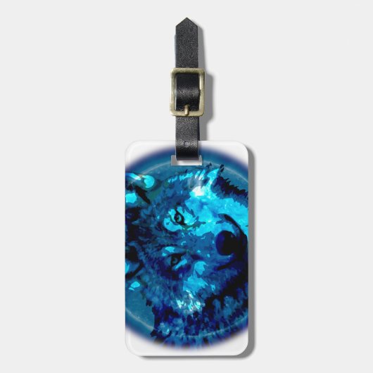 Moon Wolf Bagagelabel (Voorkant verticaal)