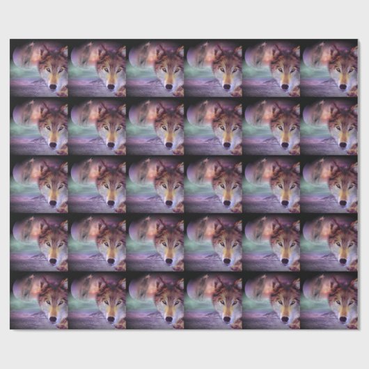 Moon Wolf Cadeaupapier (Vlak)