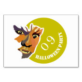 Moon Wolf, Halloween Party Kaart (Achterkant)
