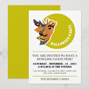 Moon Wolf, Halloween Party Kaart